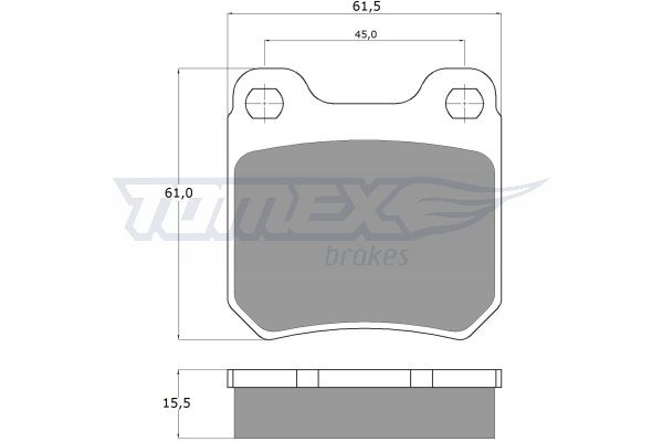 TOMEX BRAKES Комплект тормозных колодок, дисковый тормоз TX 11-60
